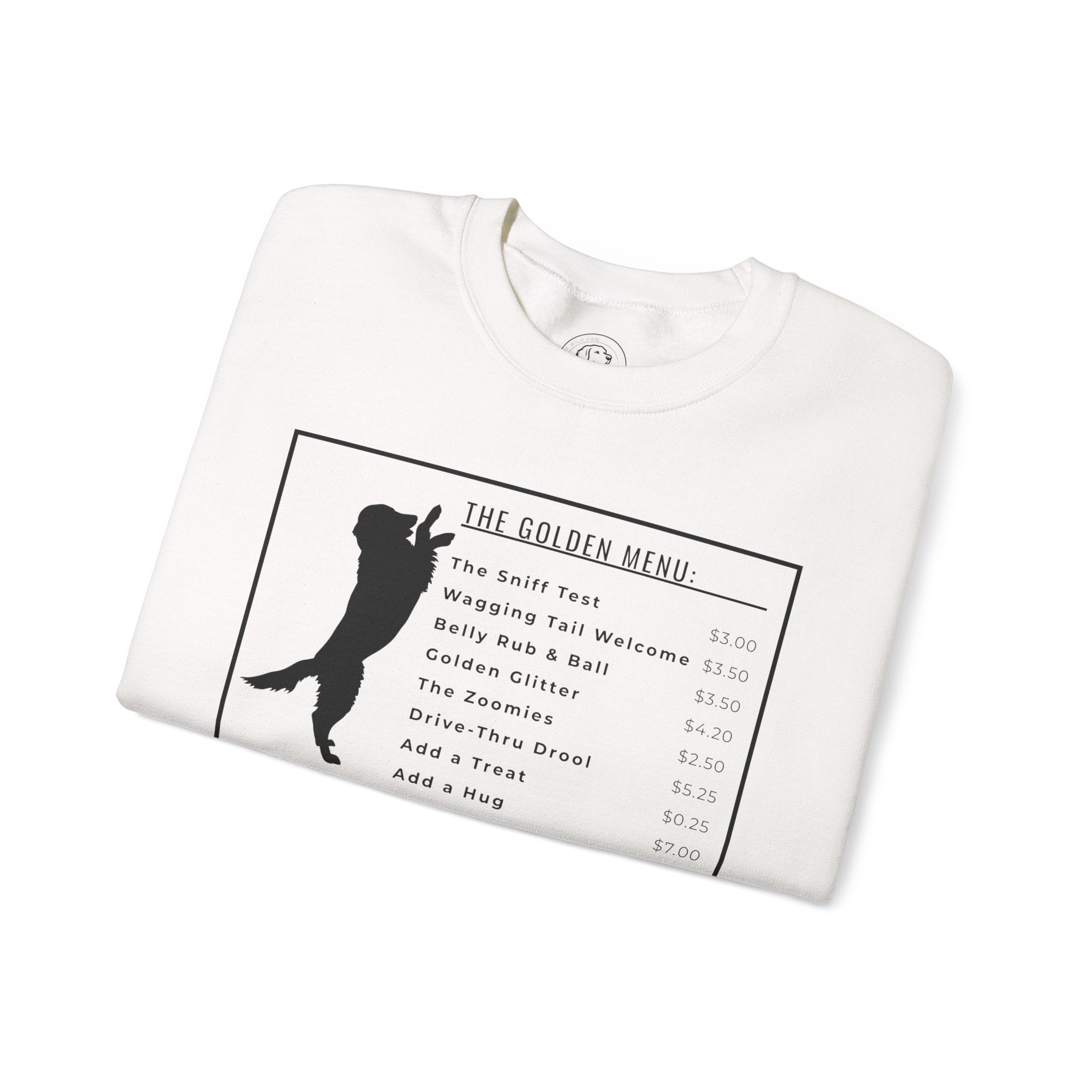 "The Golden Menu" Sweatshirt for Dog Parents