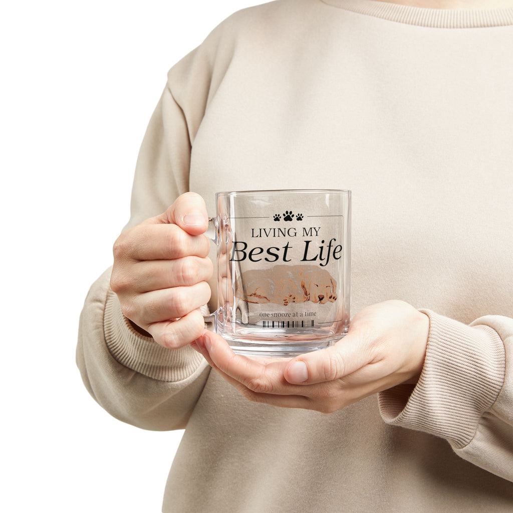 "Best Life" Glass Mug for Dog Parents