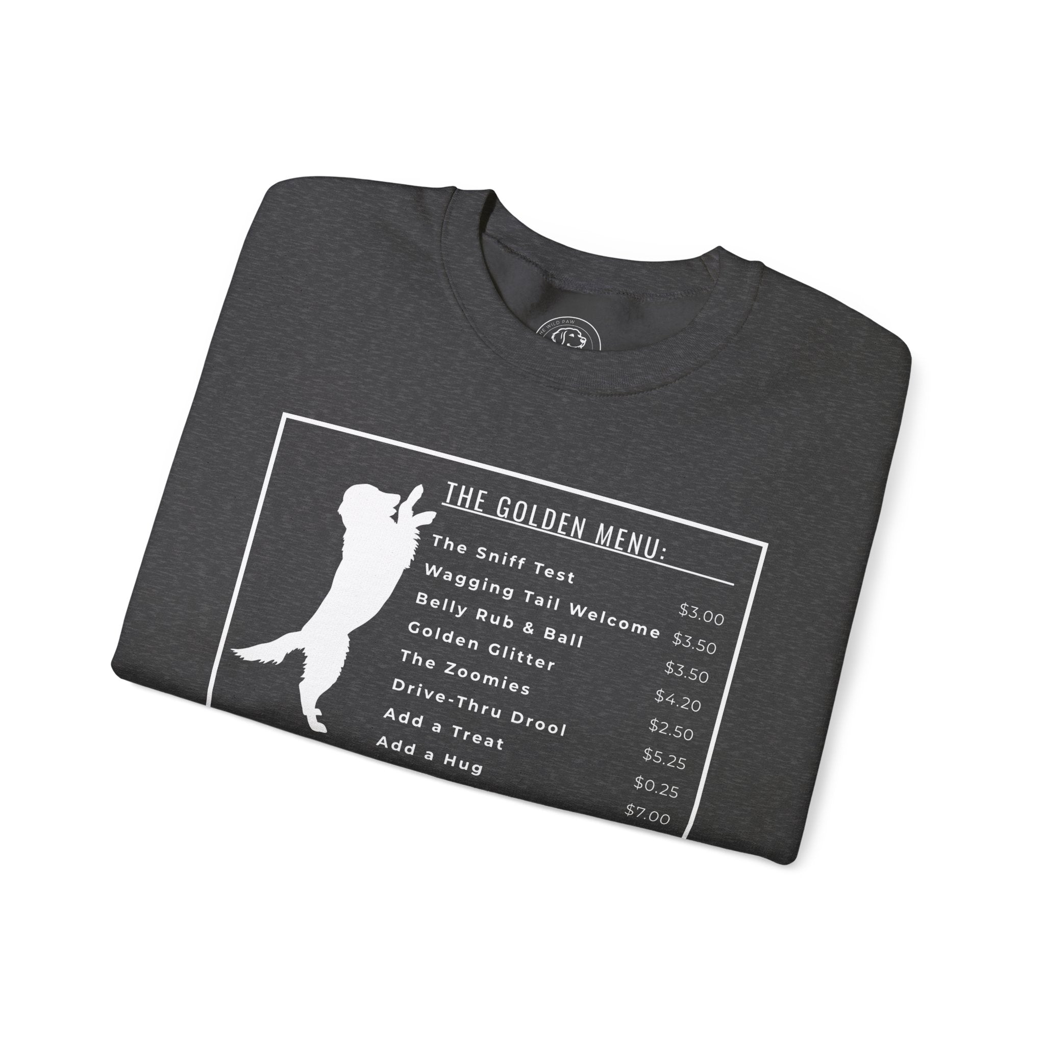 "The Golden Menu" Sweatshirt for Dog Parents