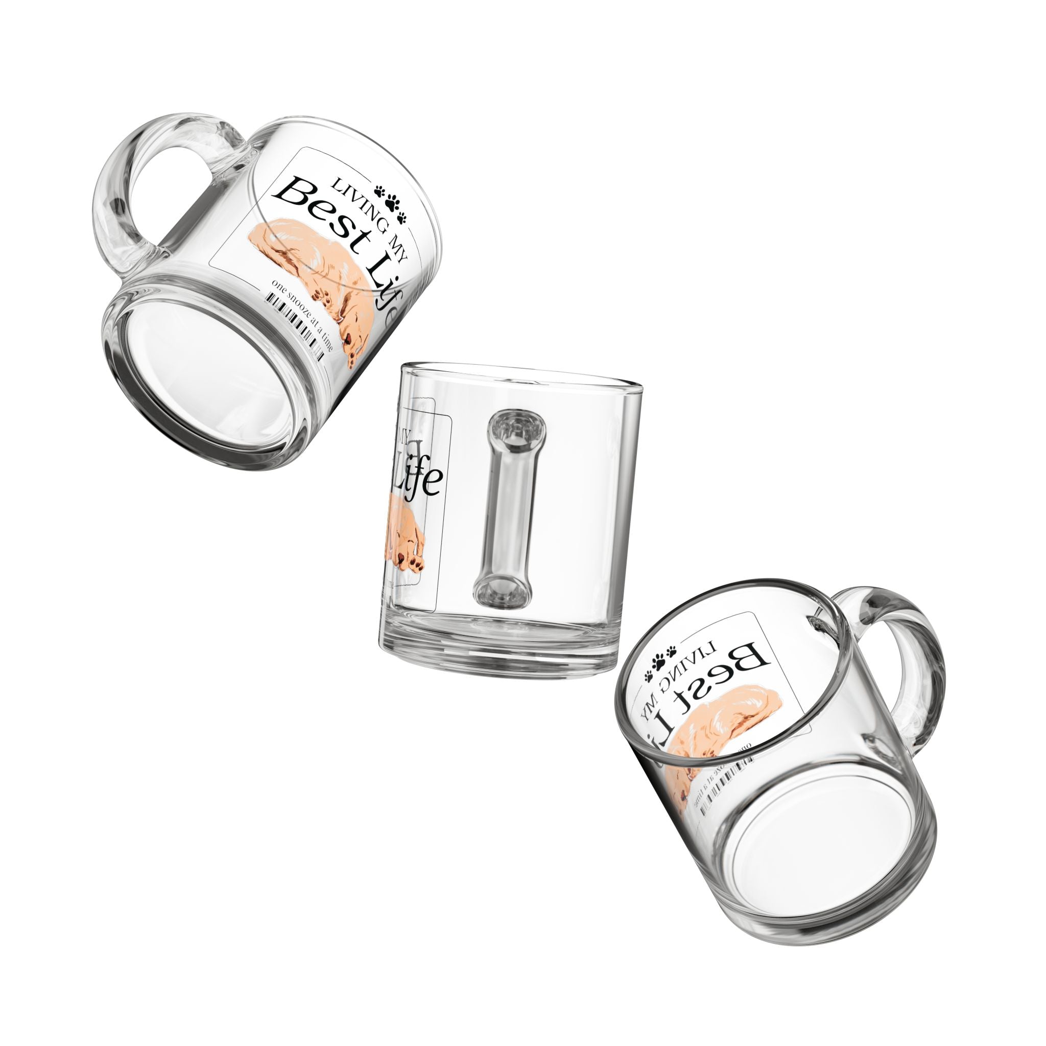 "Best Life" Glass Mug for Dog Parents