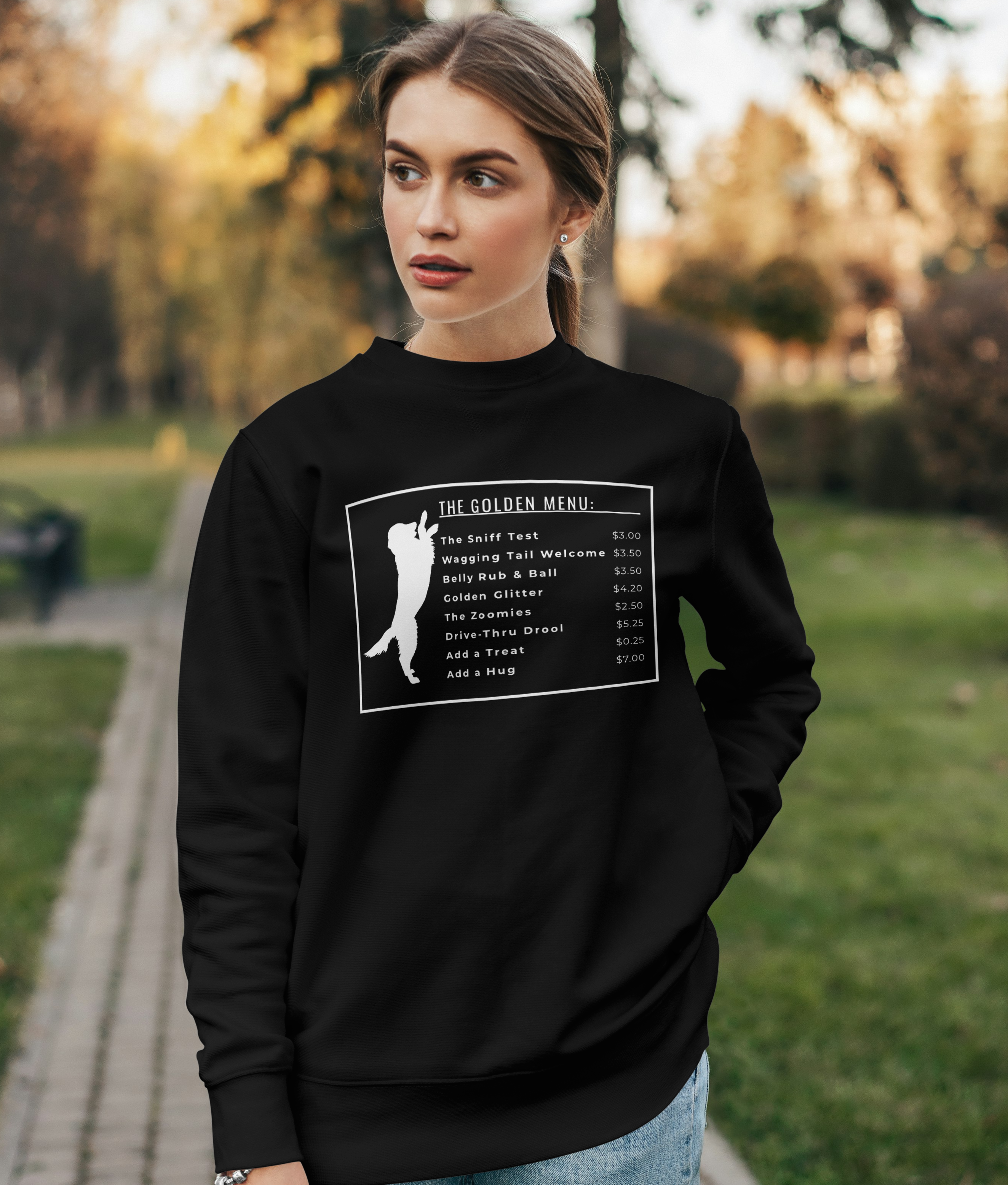 "The Golden Menu" Sweatshirt for Dog Parents