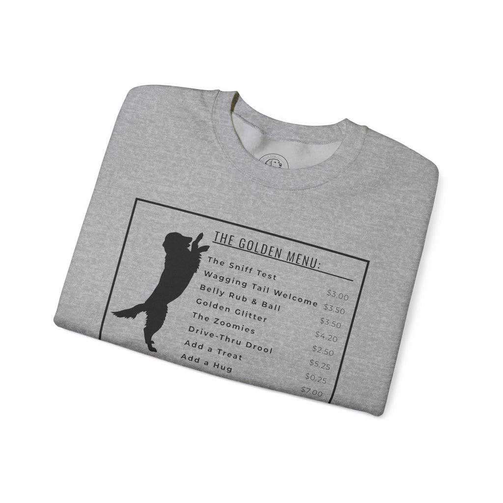 "The Golden Menu" Sweatshirt for Dog Parents