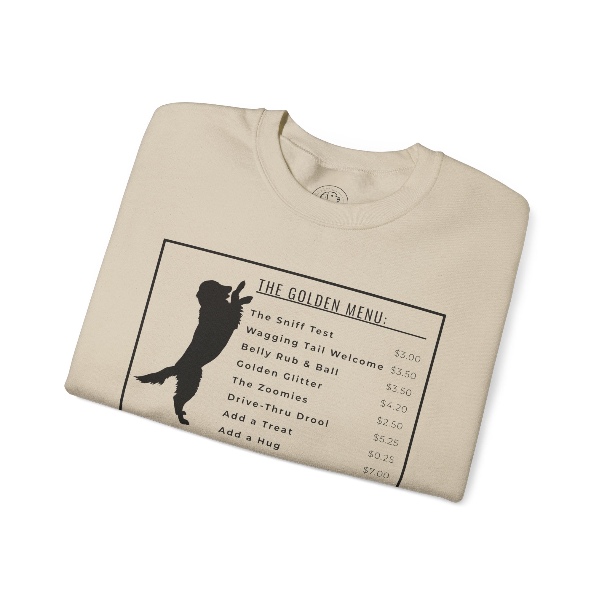 "The Golden Menu" Sweatshirt for Dog Parents