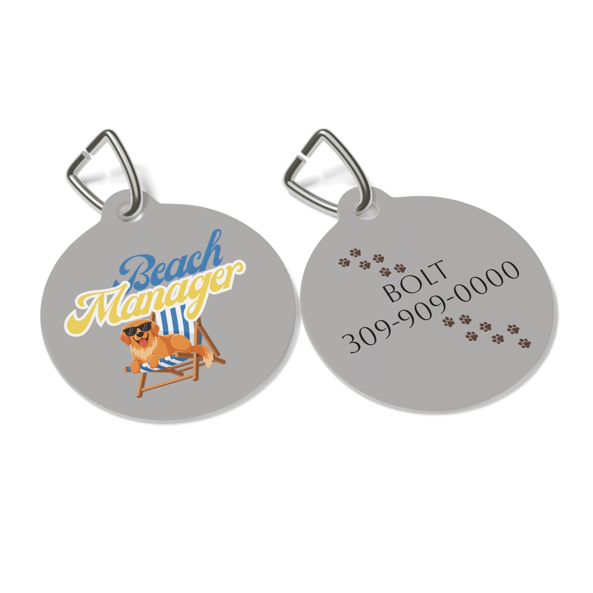 "Beach Manager" Custom ID Tag