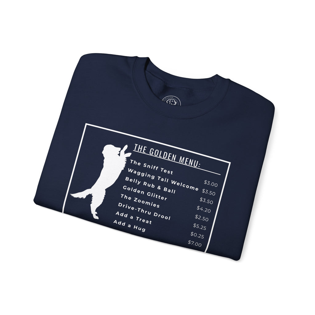 "The Golden Menu" Sweatshirt for Dog Parents