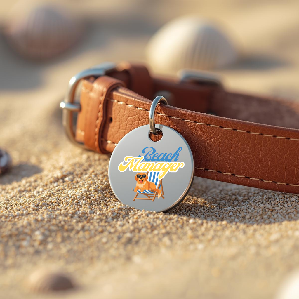 "Beach Manager" Custom ID Tag