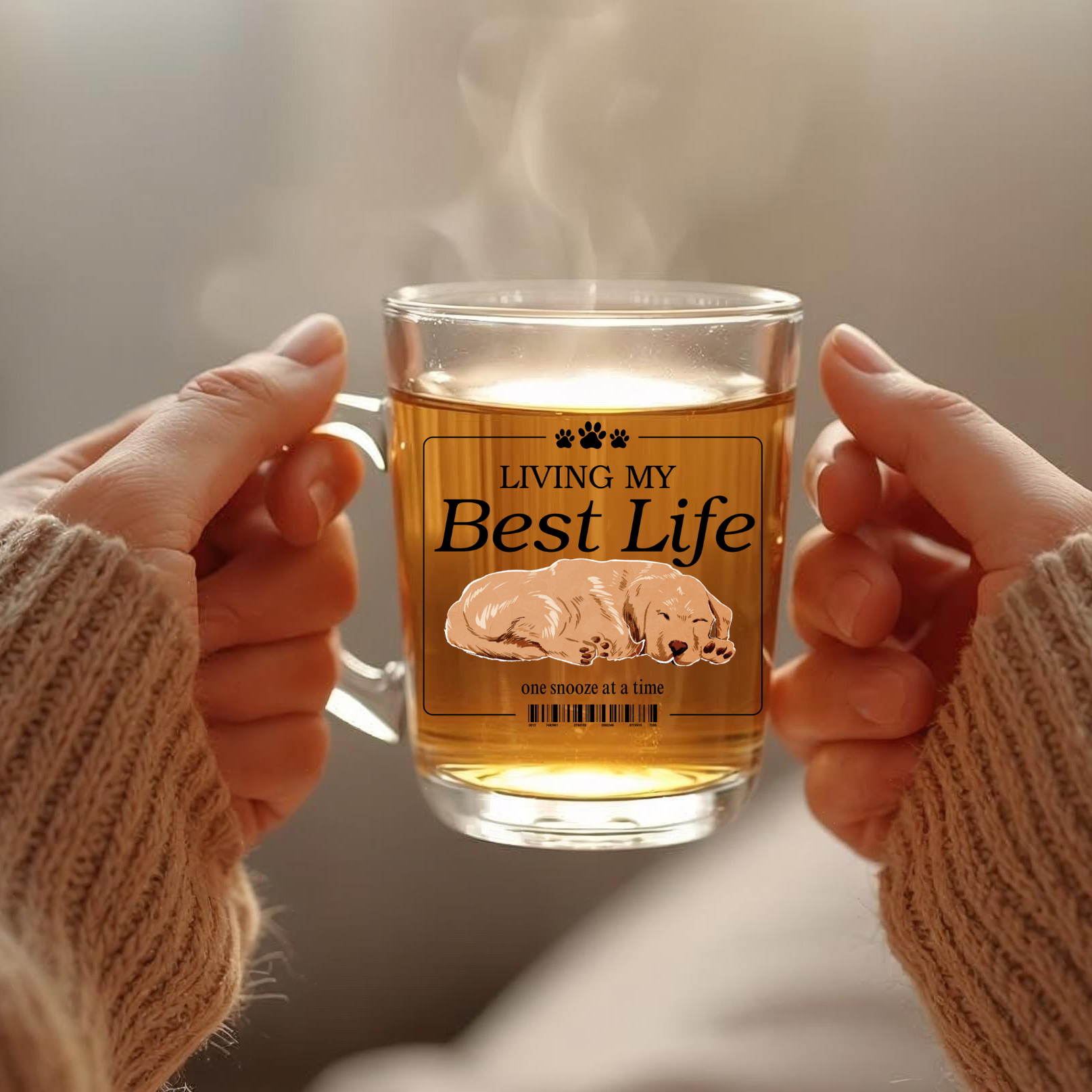 "Best Life" Glass Mug for Dog Parents